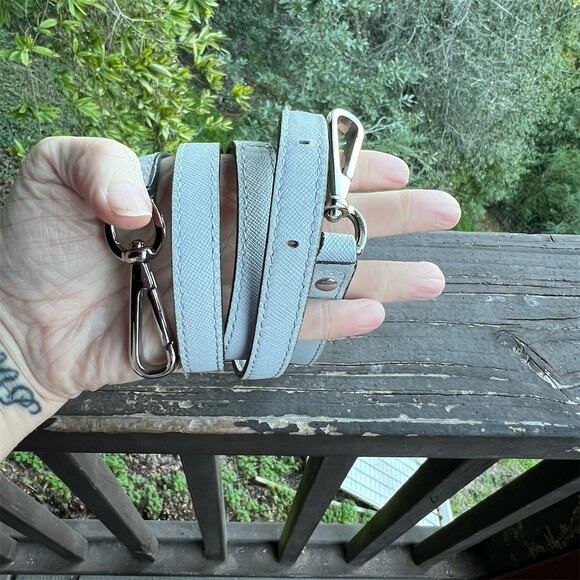 COACH Shoulder Bag Tote Satchel Carryall Women’s Light Blue w Silver Hardware - Picture 4 of 13